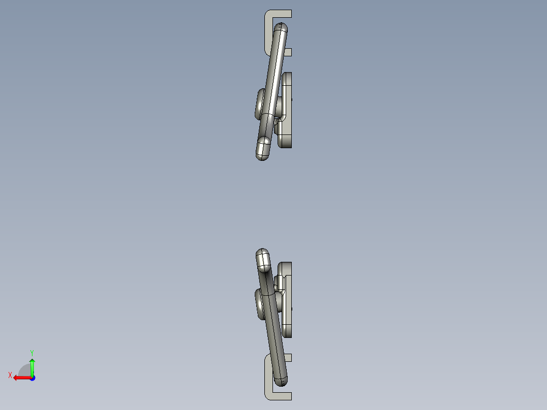 关闭拖车门把手后视图