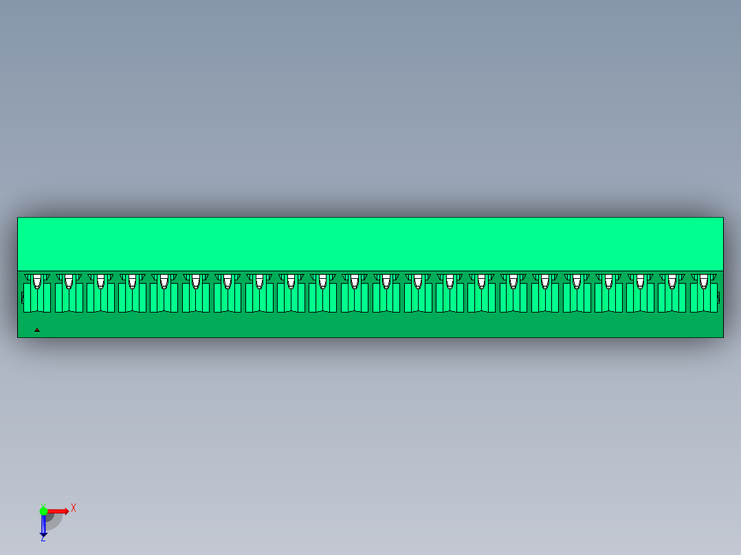 DEGSON 15EDG 系列 3.5mm 插拔式接线端子 FullPack-15EDGLC-3.5-22P-14-00AH俯视图