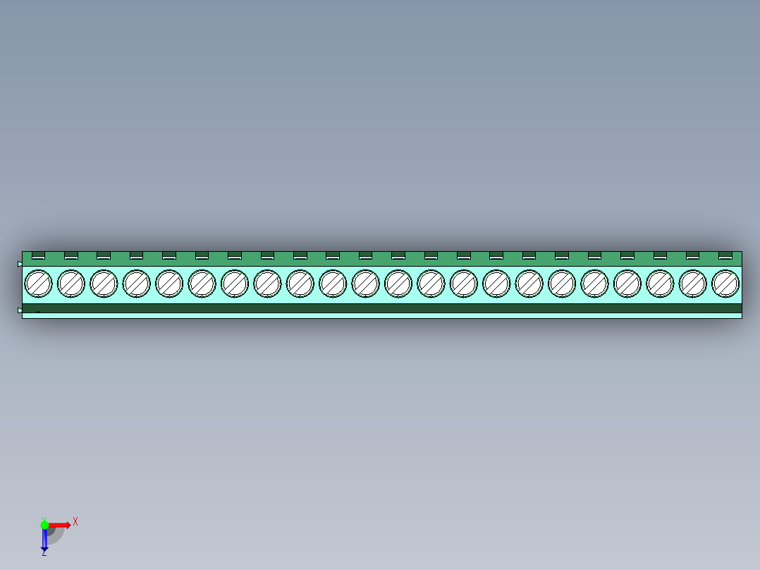 DEGSON DG128 系列 5.07.5mm 接线端子-DG128-5.0-22P-14-00AH俯视图