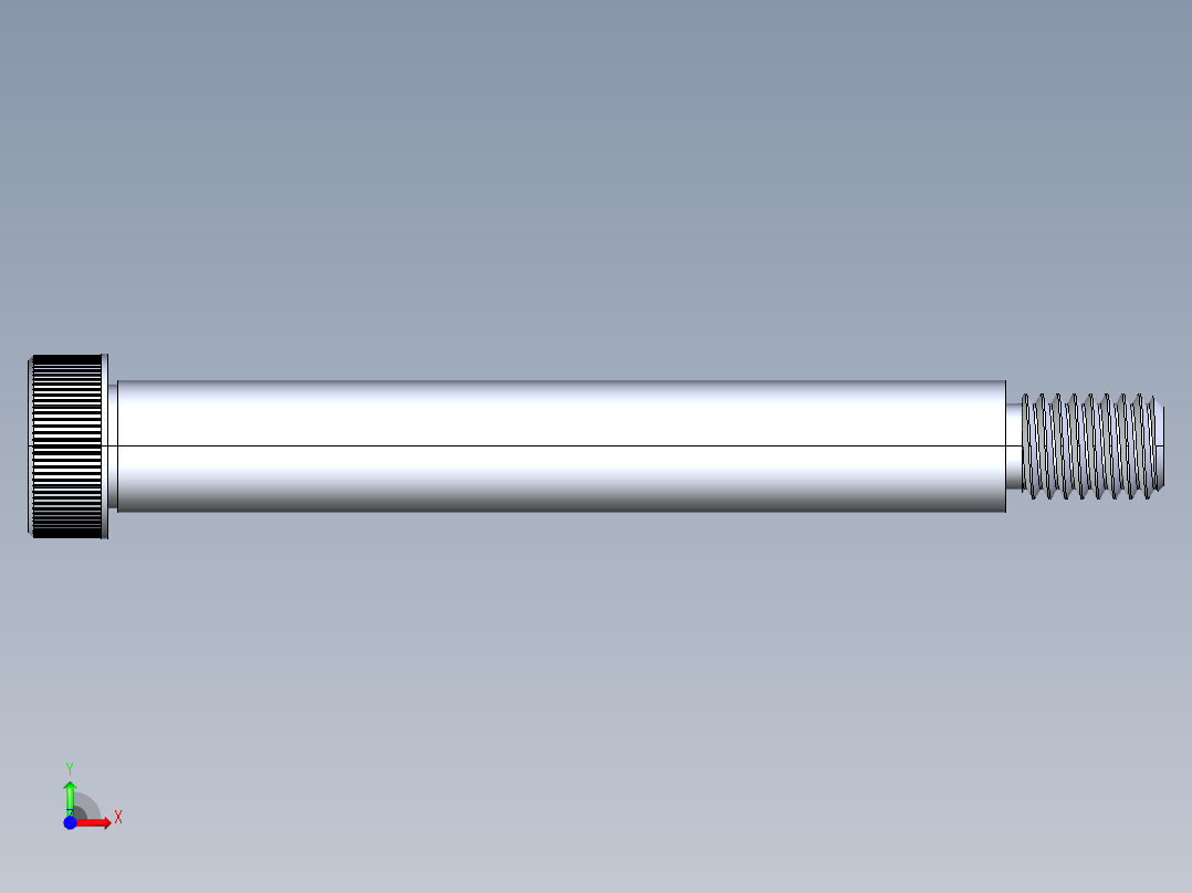 内六角螺螺栓-SB 0.500-13 x4.25前视图