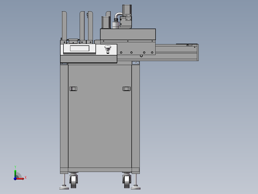 崔盘检测摆盘机3D模型前视图