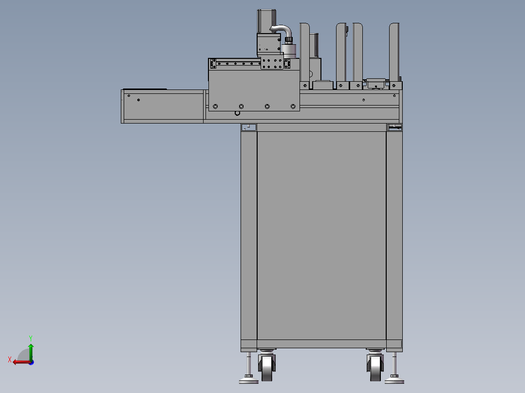 崔盘检测摆盘机3D模型后视图