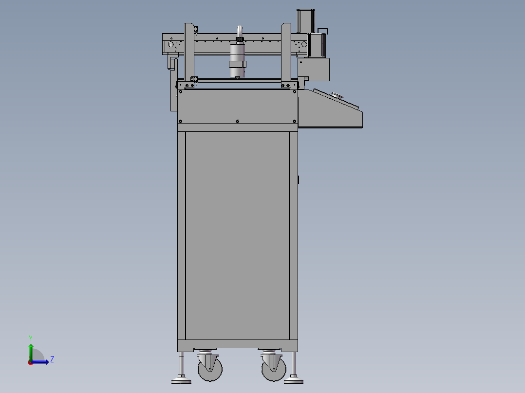 崔盘检测摆盘机3D模型左视图