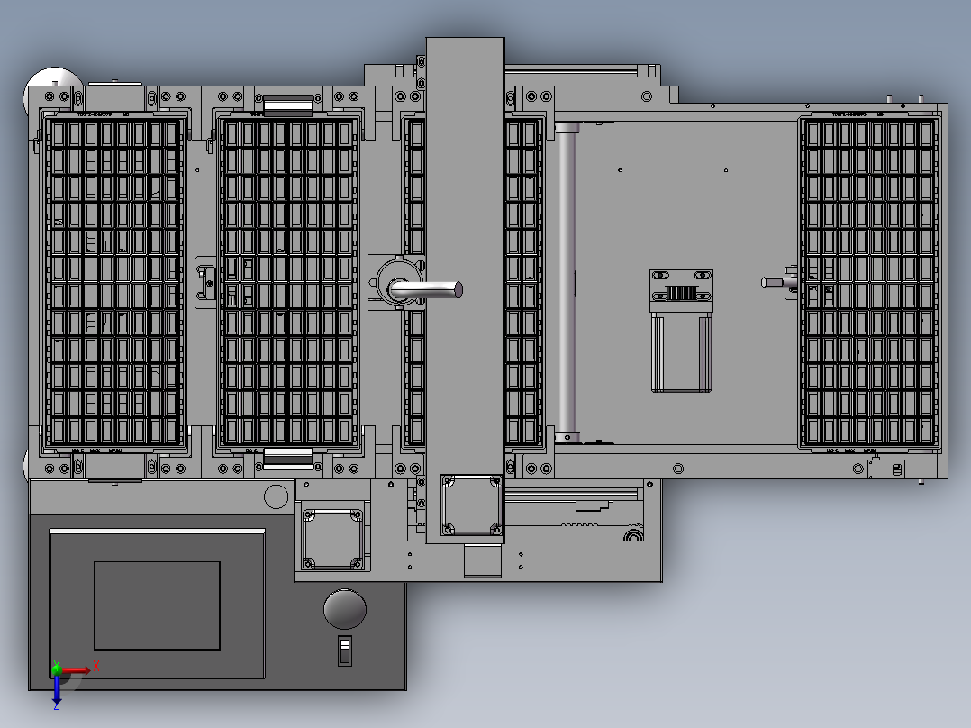 崔盘检测摆盘机3D模型俯视图
