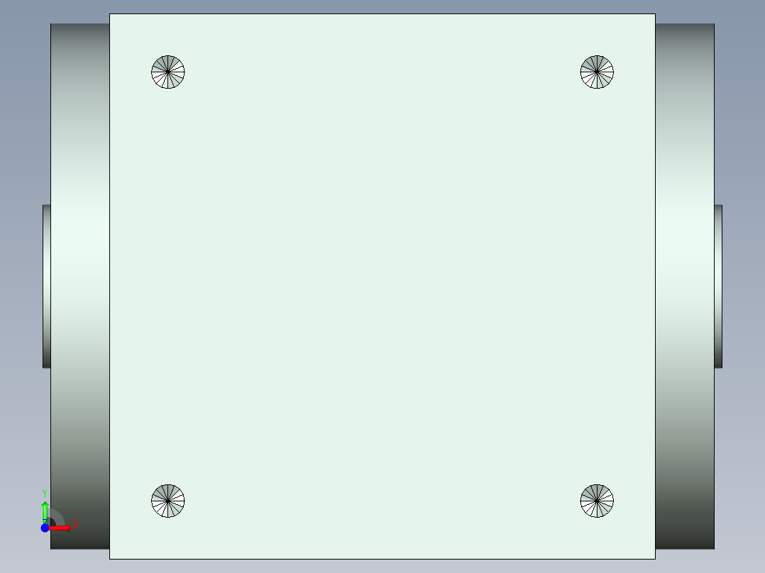 换向器32PW140双孔 PLX120-L2 22-110-145-M8.stp前视图