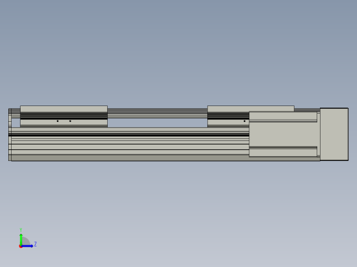 直线模组LHA170-S300-R设计图纸左视缩略图