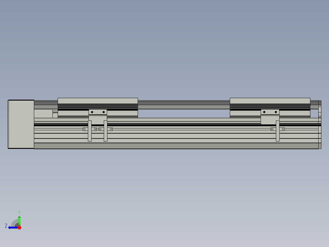 直线模组LHA170-S300-R设计图纸右视图