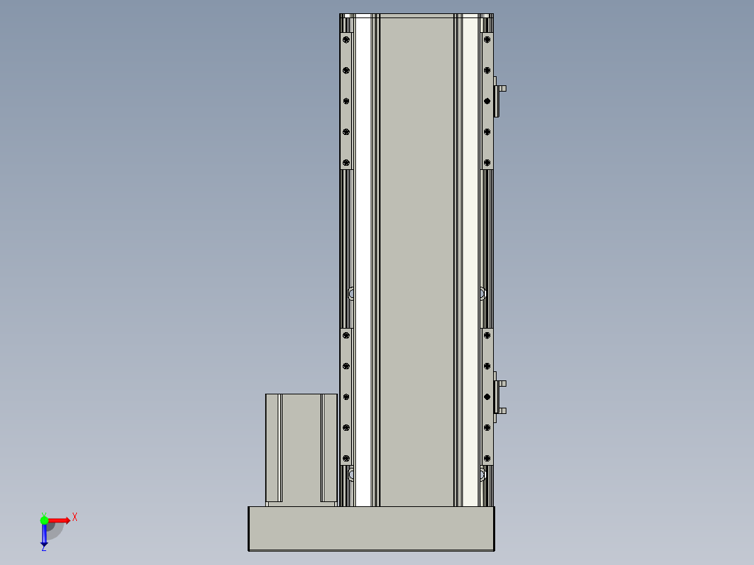 直线模组LHA170-S300-R设计图纸俯视图