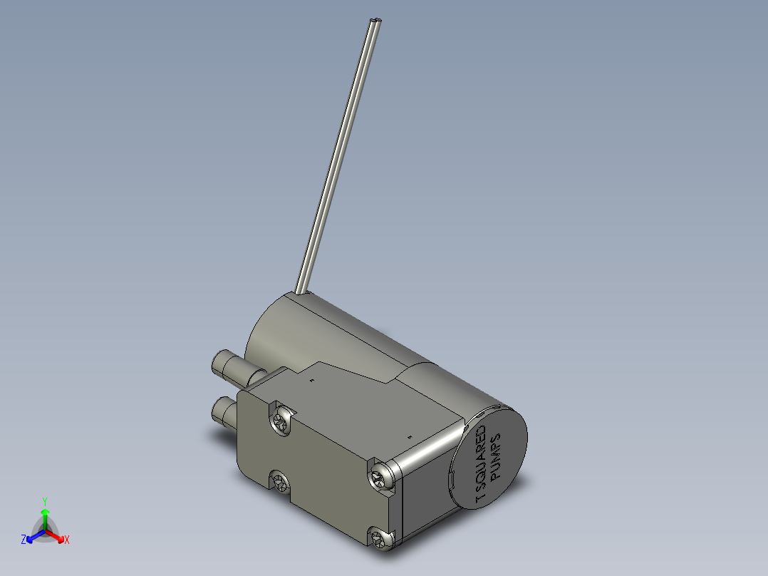 T2-03 微型膜片泵（空气气体），最高达 2.5 LPM 自由流量 (6)系列图纸正等轴测图