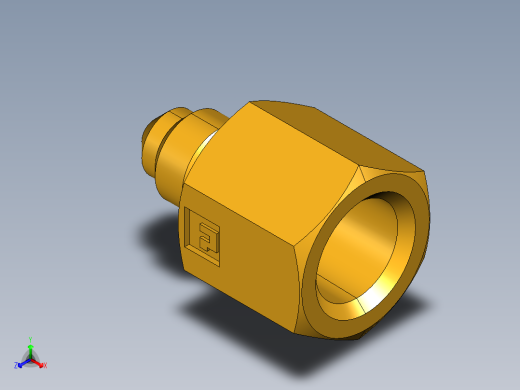 扩口式工业通用硬管接头Female Connector 46F-2-2正等轴测缩略图