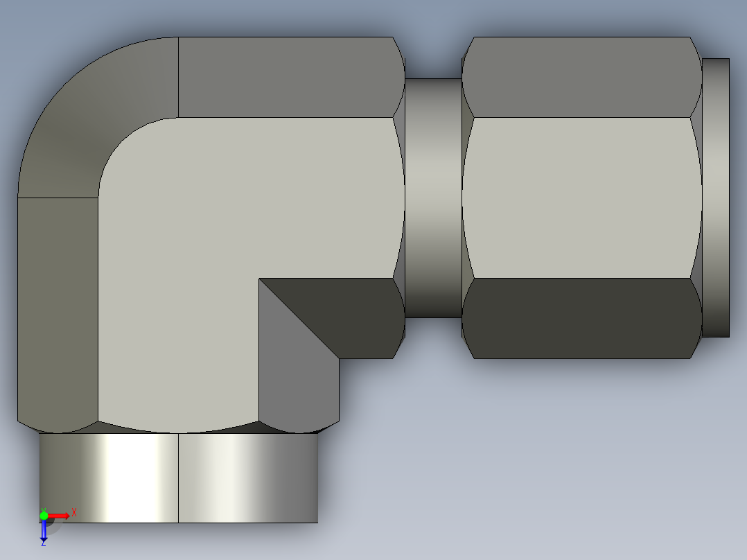 卡套式工业通用硬管接头8_dbu-s俯视图