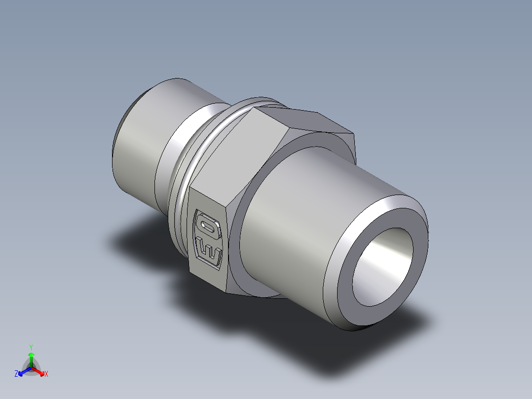 卡套式工业通用硬管接头EO_Male_Stud_connector_GEO06SMOMDCF主视图