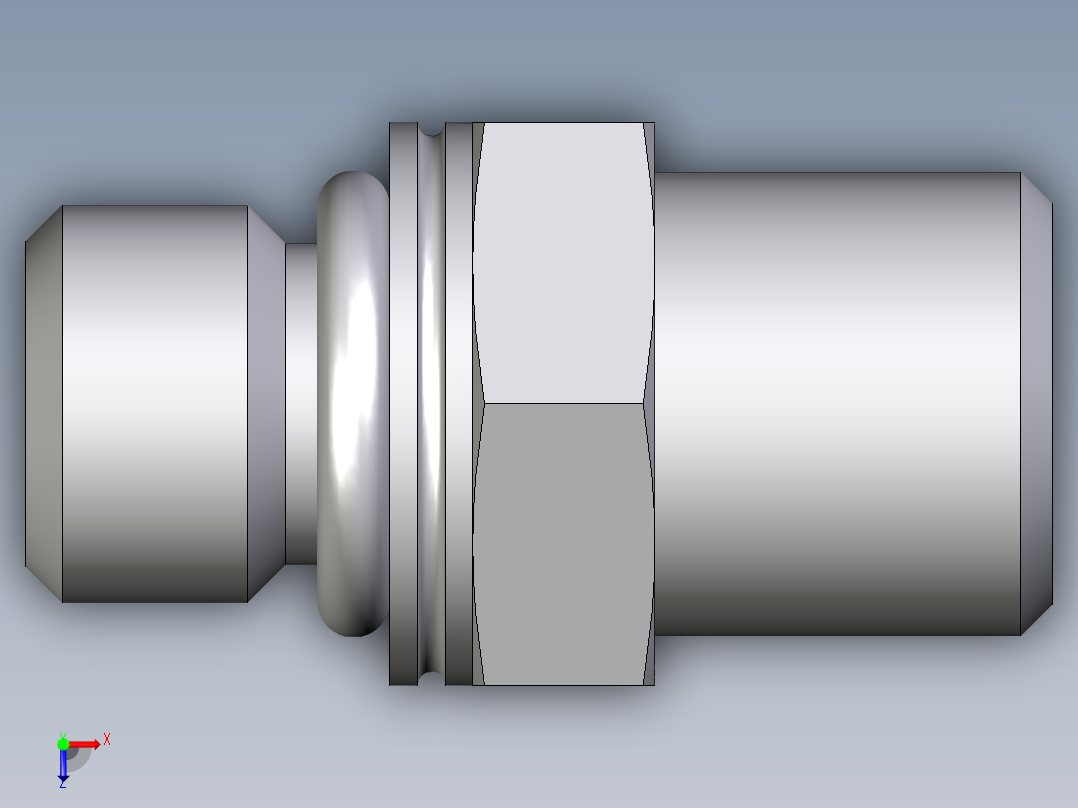 卡套式工业通用硬管接头EO_Male_Stud_connector_GEO06SMOMDCF俯视图
