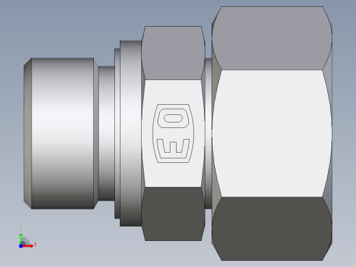卡套式工业通用硬管接头EO_Swivel_connector_EGE18LMEDCF前视缩略图