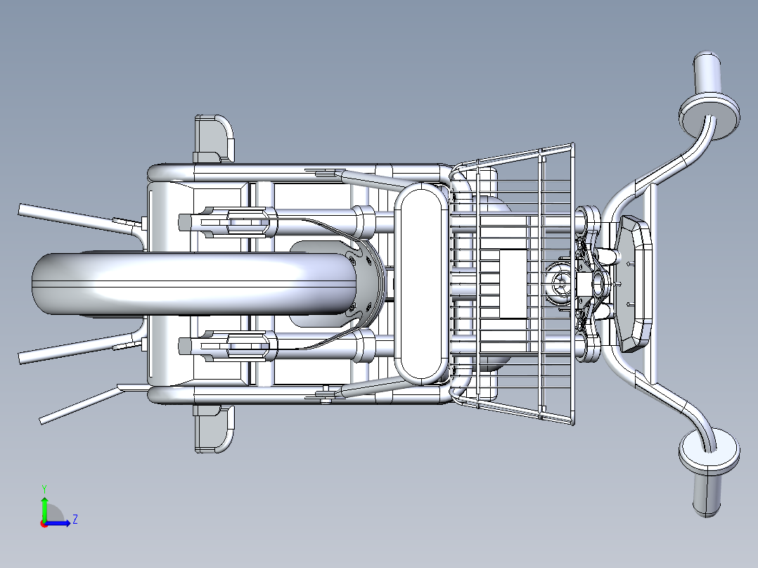 载重电动车左视图