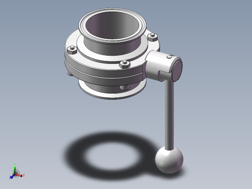 3寸拉杆式夹式蝶阀（实测）