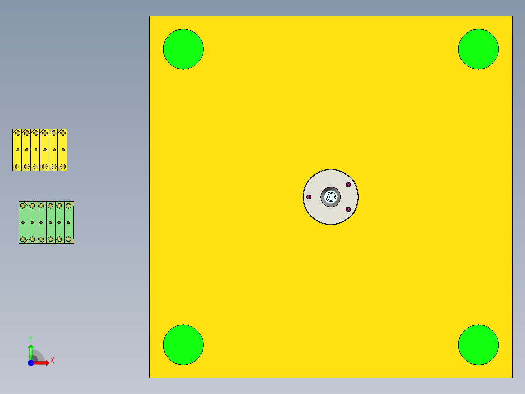 电池PC板模具前视图