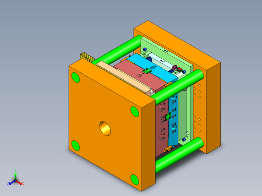 电池PC板模具正等轴测缩略图