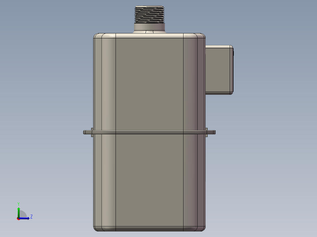 数显燃气流量表左视图