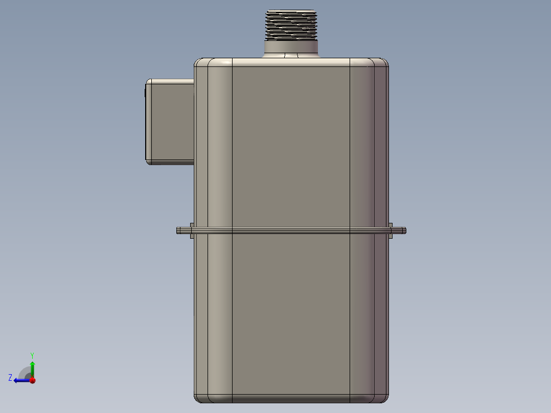 数显燃气流量表右视图