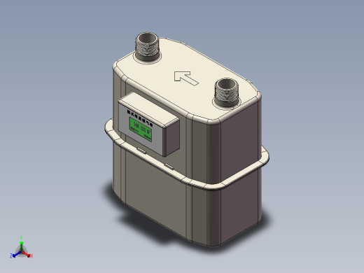 数显燃气流量表正等轴测缩略图