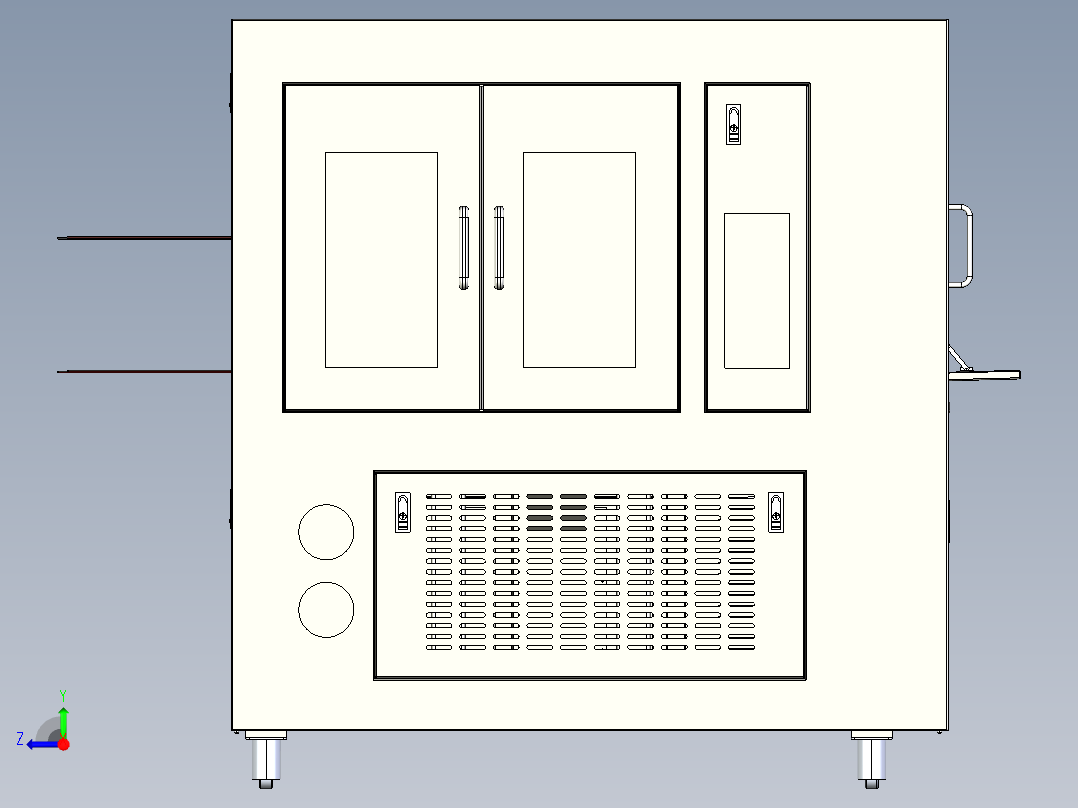 tray料盘上下料移栽检测step右视图