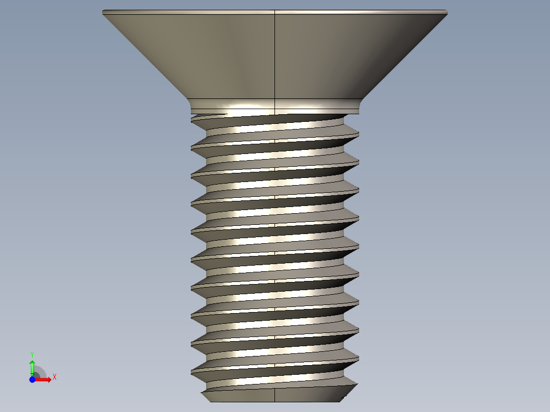 Screw_ISO_10642_M6x14_A2.STEP前视图