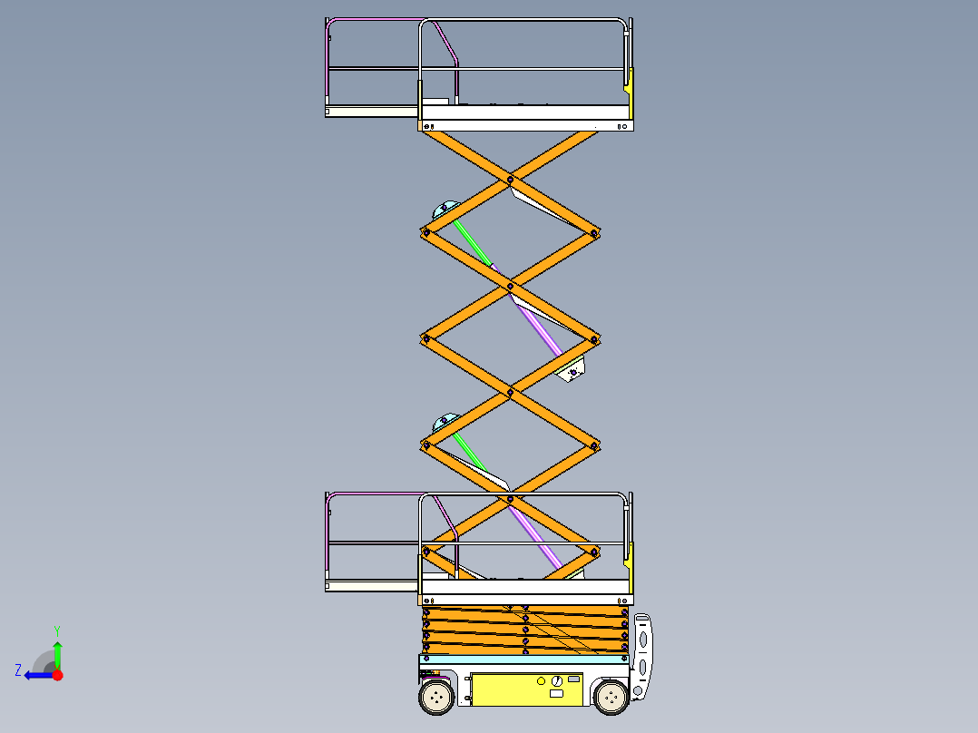 12米升降机右视图