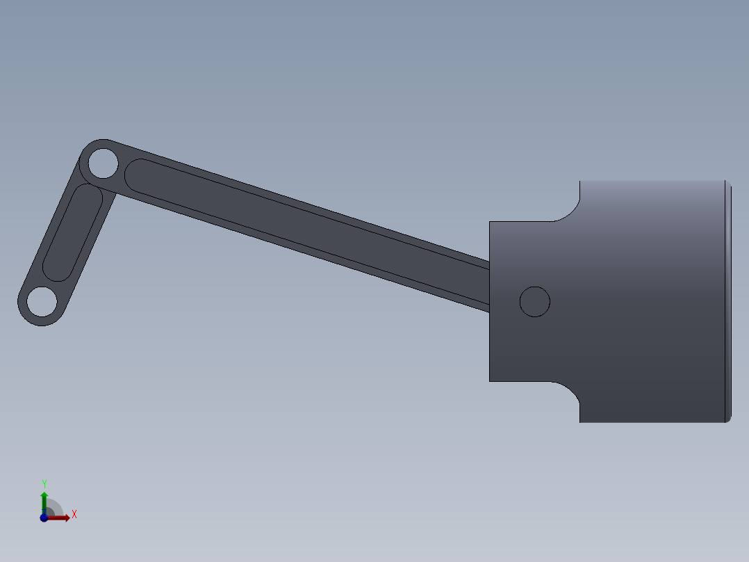 活塞曲柄机构前视图