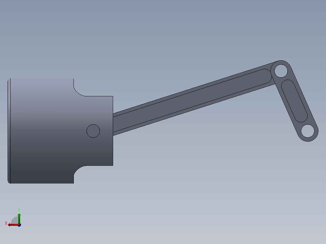 活塞曲柄机构后视图