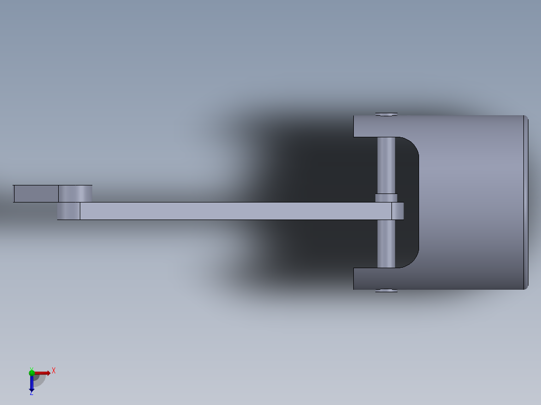 活塞曲柄机构俯视图