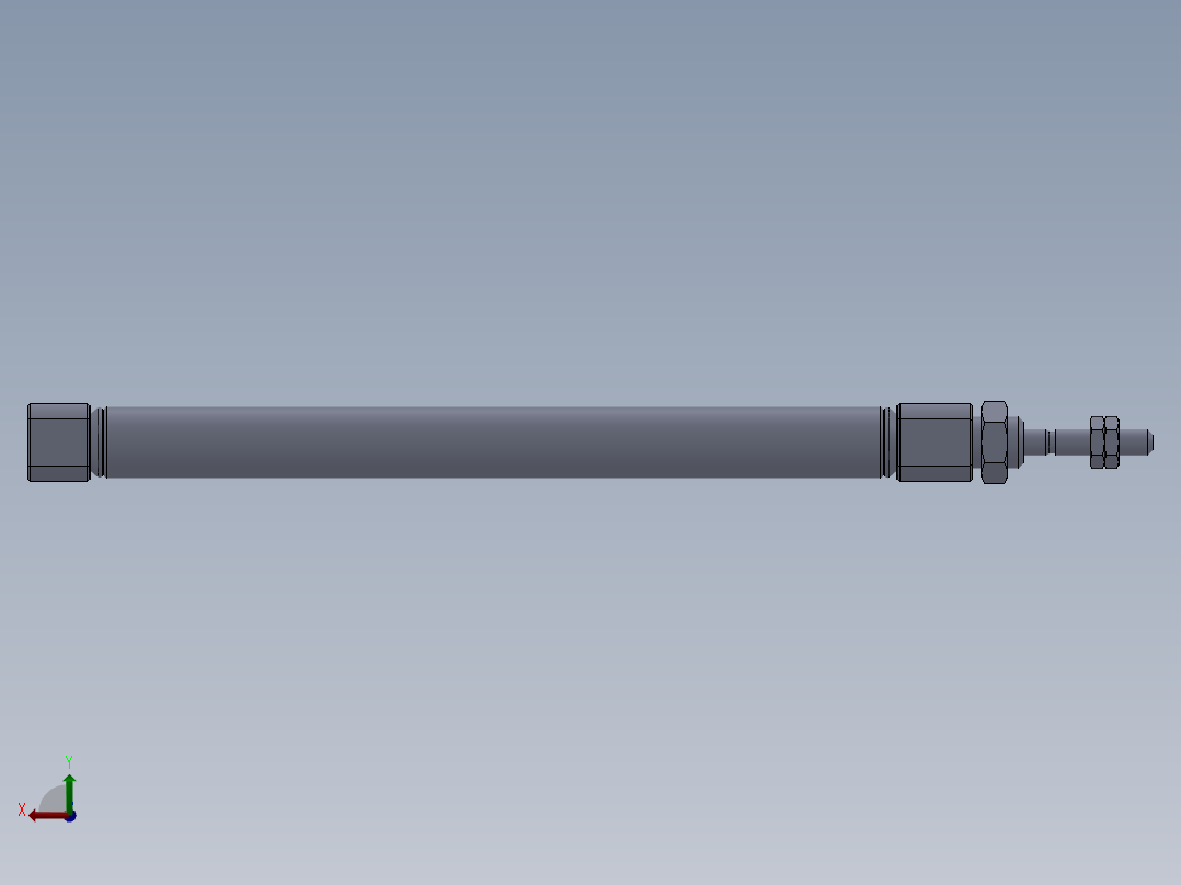 气缸PB10X100-R后视图