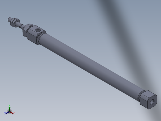 气缸PB10X100-R正等轴测缩略图