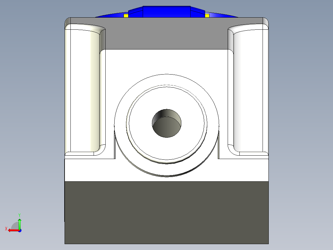 3芯16A航空插头工业连接器后视图