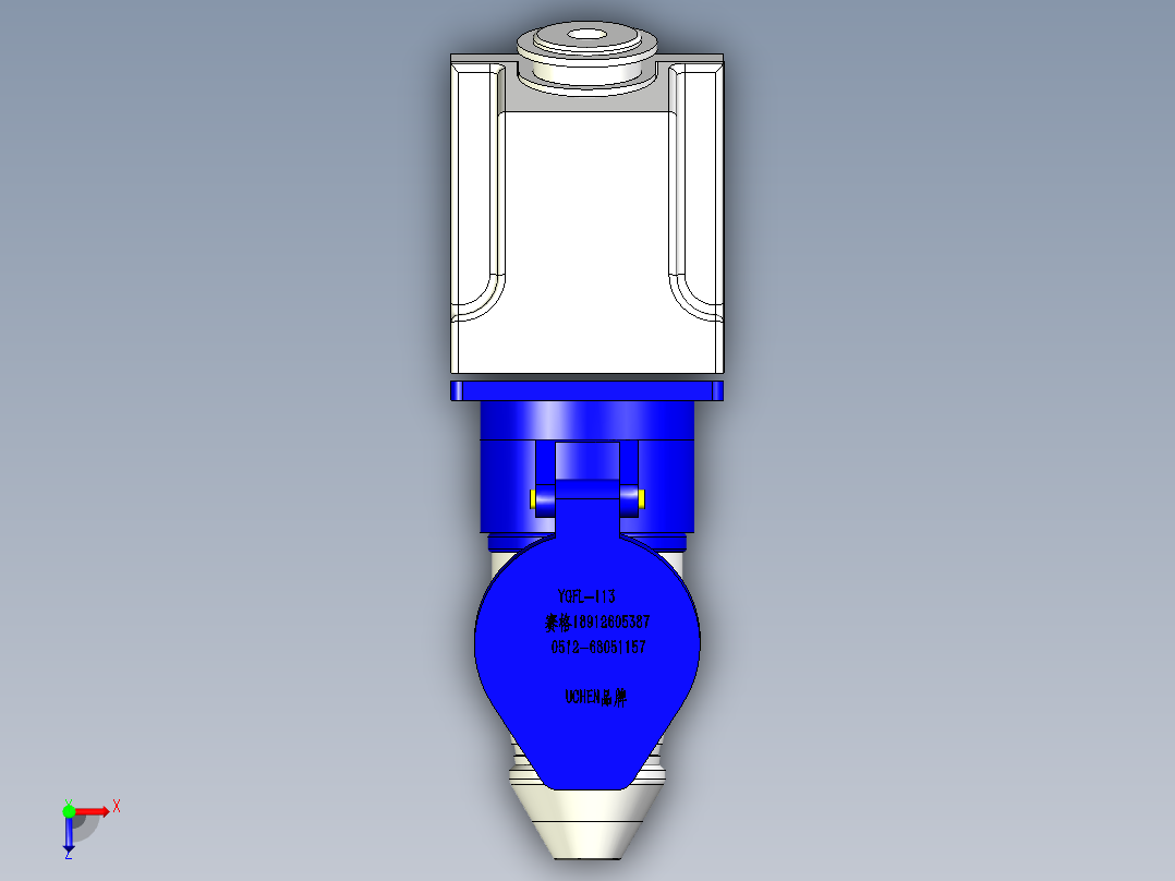 3芯16A航空插头工业连接器俯视图