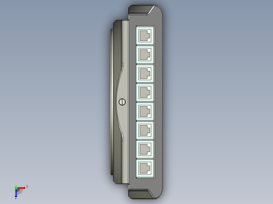 数据交换机俯视图