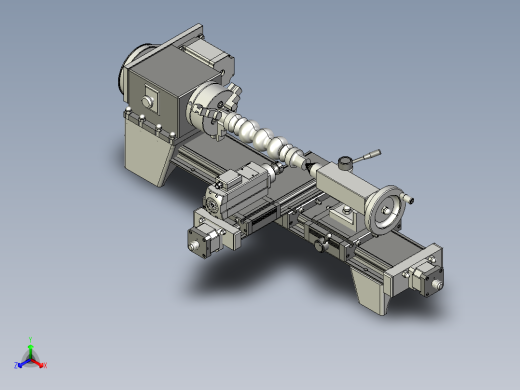 CNC数控木工车床3D数模图纸