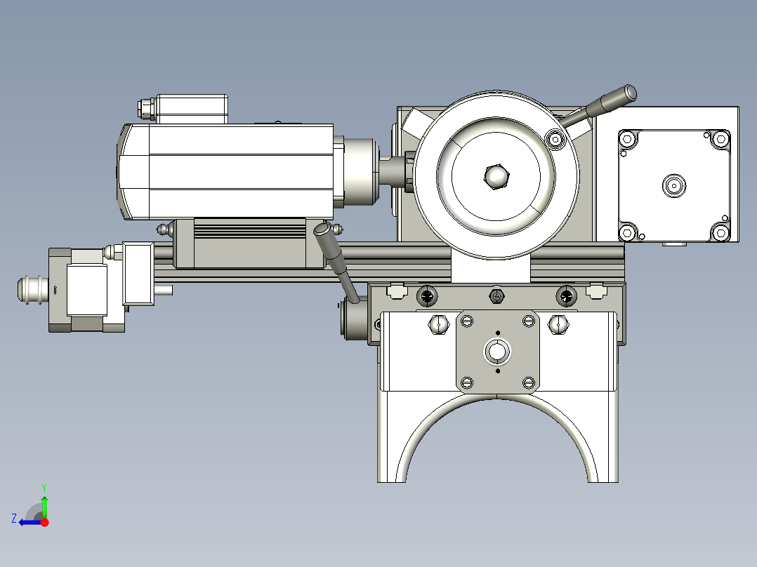 CNC数控木工车床3D数模图纸右视图