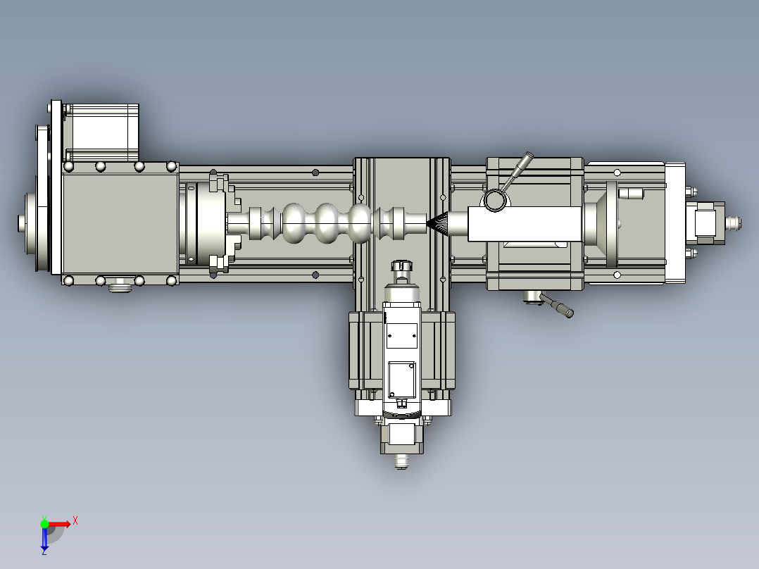 CNC数控木工车床3D数模图纸俯视图