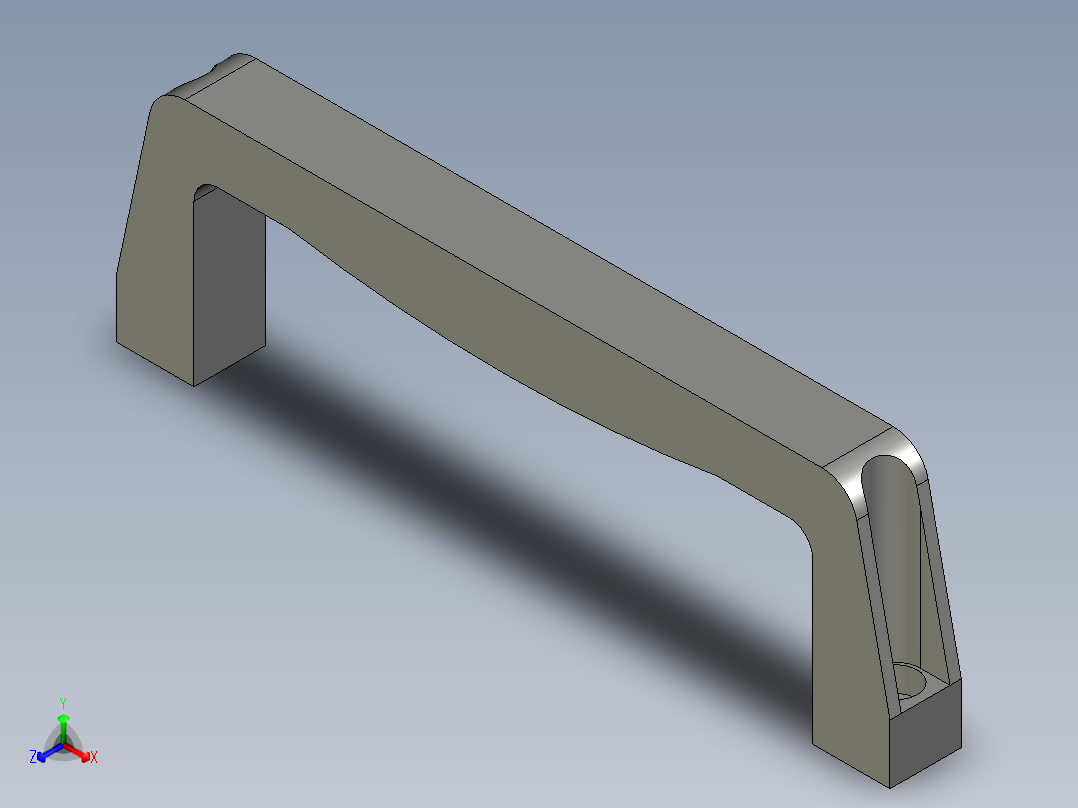 XAB51-L120拉手正等轴测图