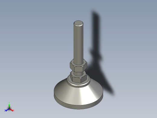 底脚WAD21-D80-M16-L100正等轴测缩略图