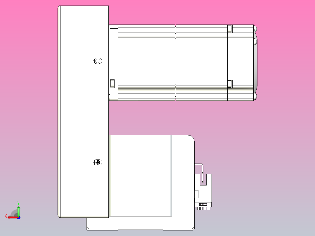 皮带直线轴半封闭可选导轨TPA-HNB-85D-90-L450-LU-C-P20-N3后视图