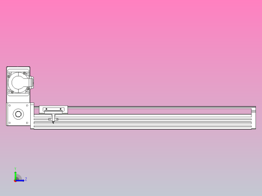 皮带直线轴半封闭可选导轨TPA-HNB-85D-90-L450-LU-C-P20-N3左视缩略图