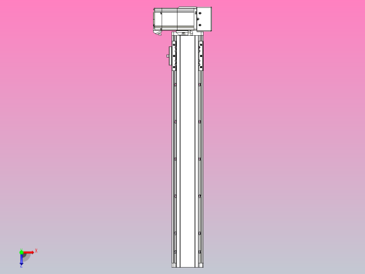 皮带直线轴半封闭可选导轨TPA-HNB-85D-90-L450-LU-C-P20-N3俯视缩略图