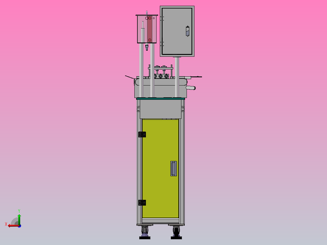 自动涂油机后视图