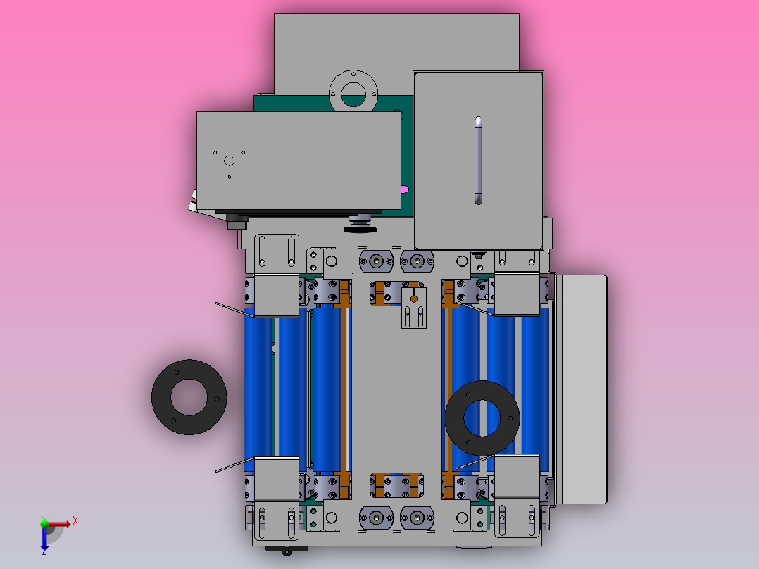 自动涂油机俯视图