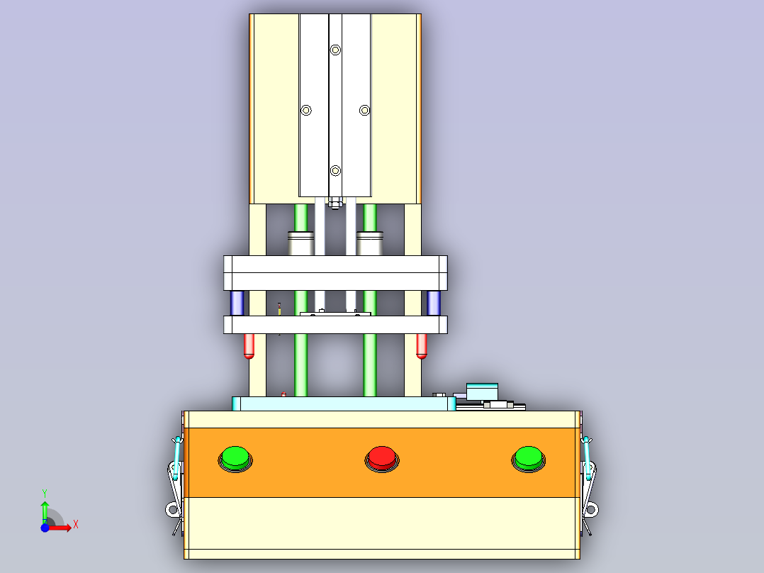 一款检验治具3D模型前视图
