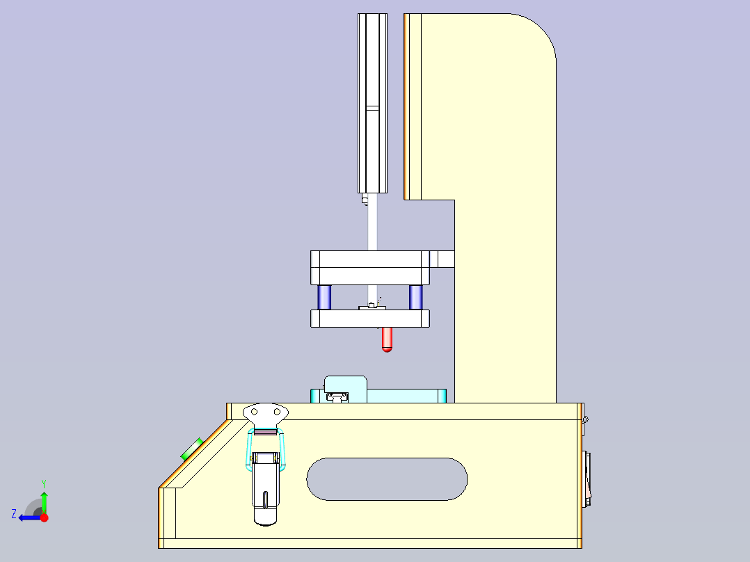 一款检验治具3D模型右视图