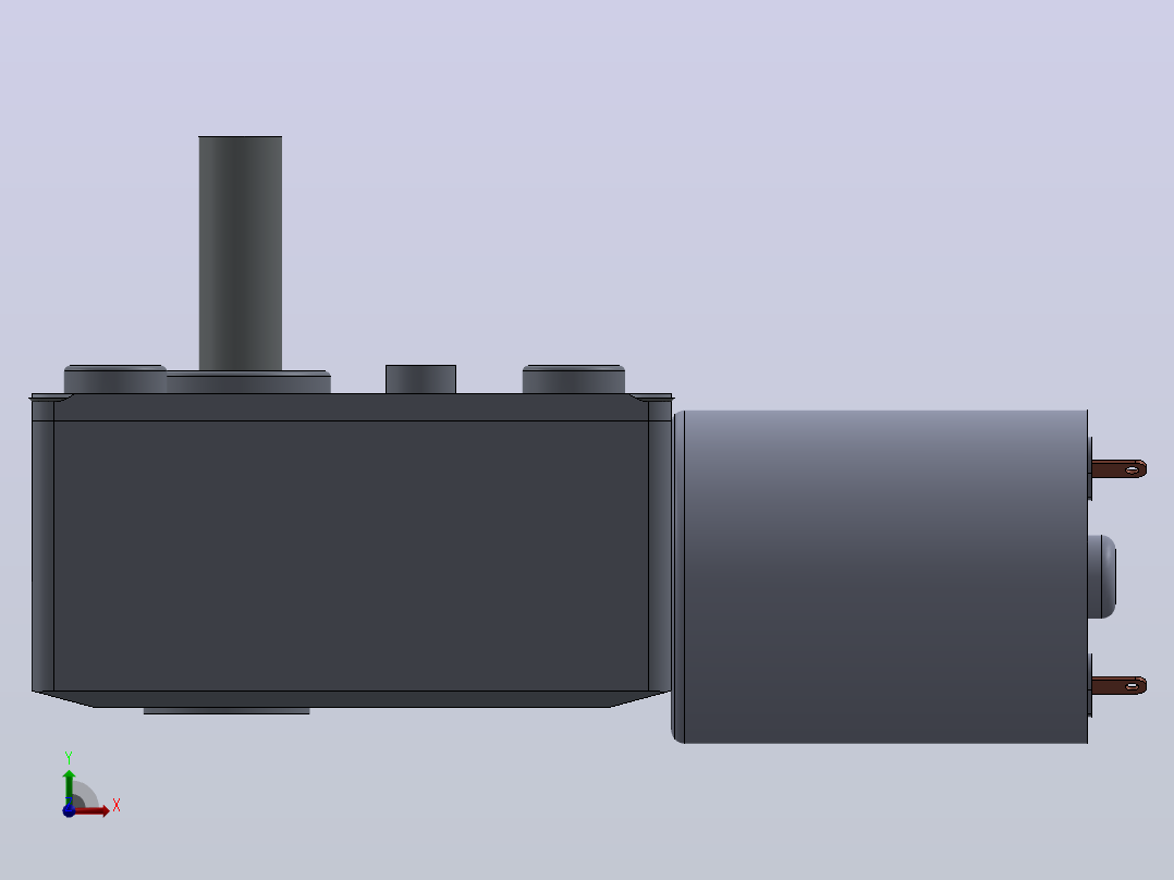 驰海CHW-GW4632-370，DC蜗轮马达，6 V，6 RPM前视图
