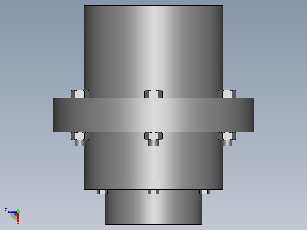 GⅡCLZ1～13型鼓形齿式联轴器_GⅡCLZ1联轴器 B 20×52／ B 20×52俯视图